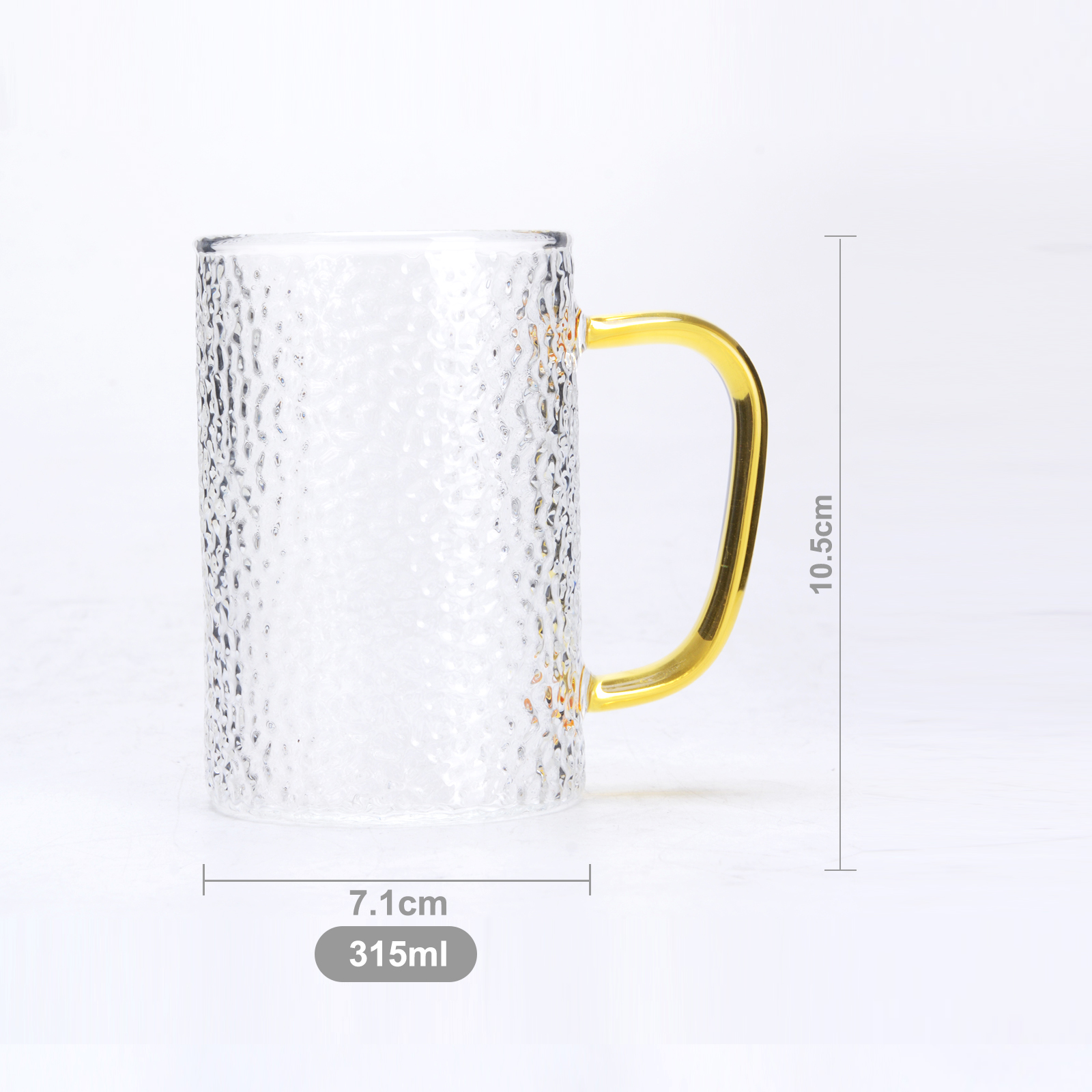 Innovative and chic side handle glass Borosilicate hydrochloric acid toffee cup