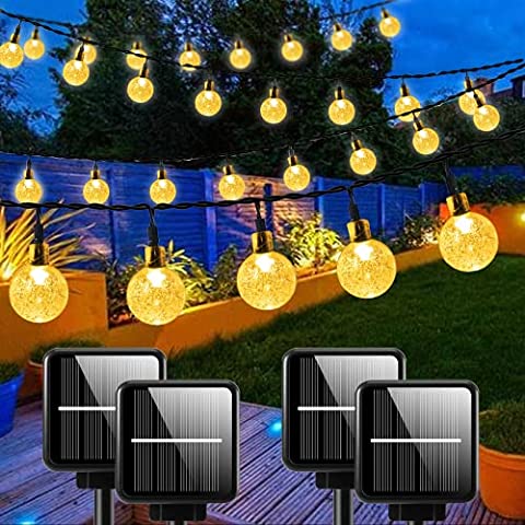 Christmas Wedding String Lights Outdoor Solar Powered Crystal String Lights