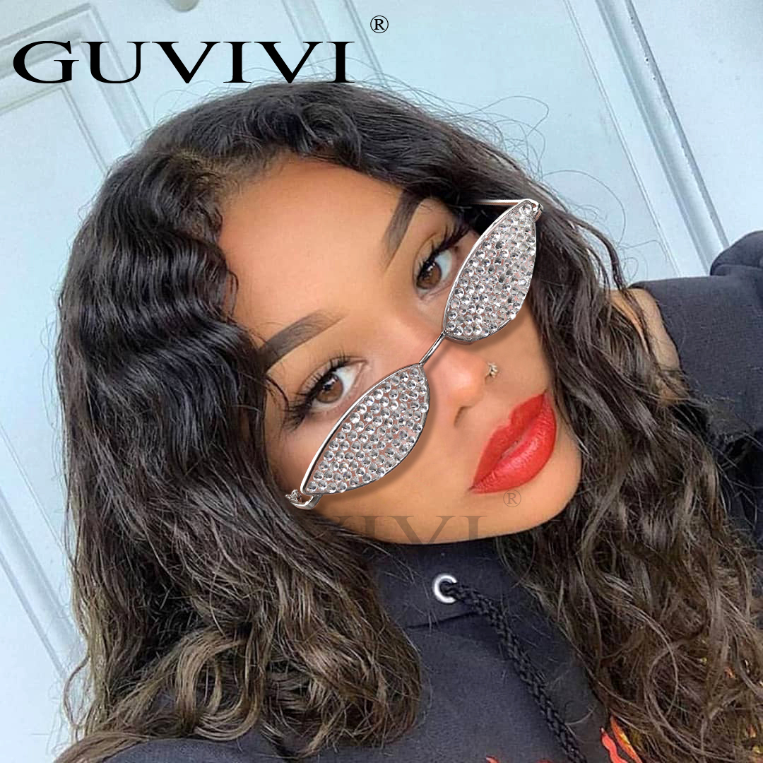 Женские дизайнерские солнцезащитные очки GUVIVI кошачий глаз 2020 роскошные женские очки со стразами солнцезащитные очки для женщин