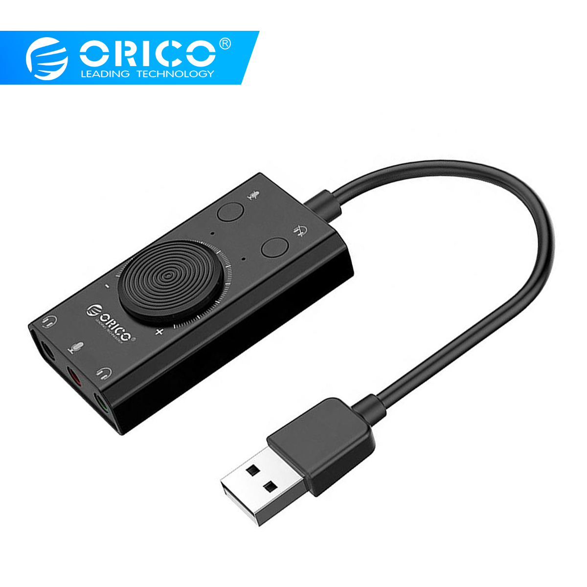 ORICO внешний usb-звуковой интерфейс драйвер-стереонаушники с микрофоном динамик гарнитуры аудиоразъем 3,5 мм кабель адаптера регулировки громкости SC2