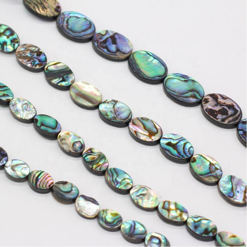 Natural Ellipse Abalone Shell Beads Fashion Shell Jewelry Pendant DIY Jewelry Accessories
