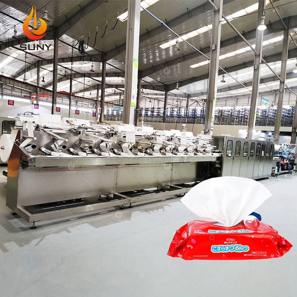 auto cutting packaging sanitizer wet wipes machinery production line