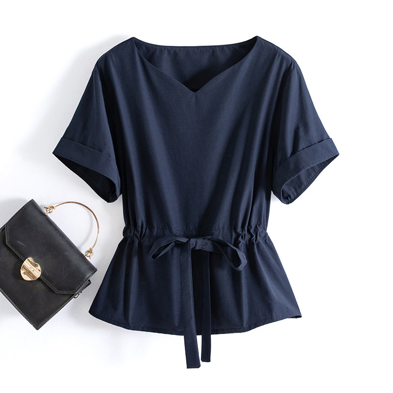 Ladies' Tops and blouses Elegant high quality fashion short sleeve ladies' tops
