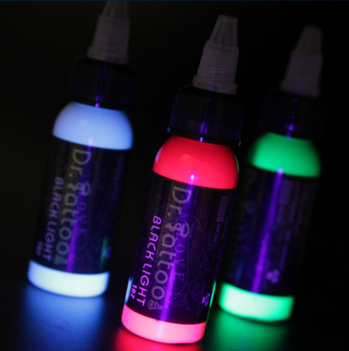 Тату-пигмент Dr.Tattoo Black Light, оригинальный УФ-пигмент, татуировка, флуоресцентные чернила