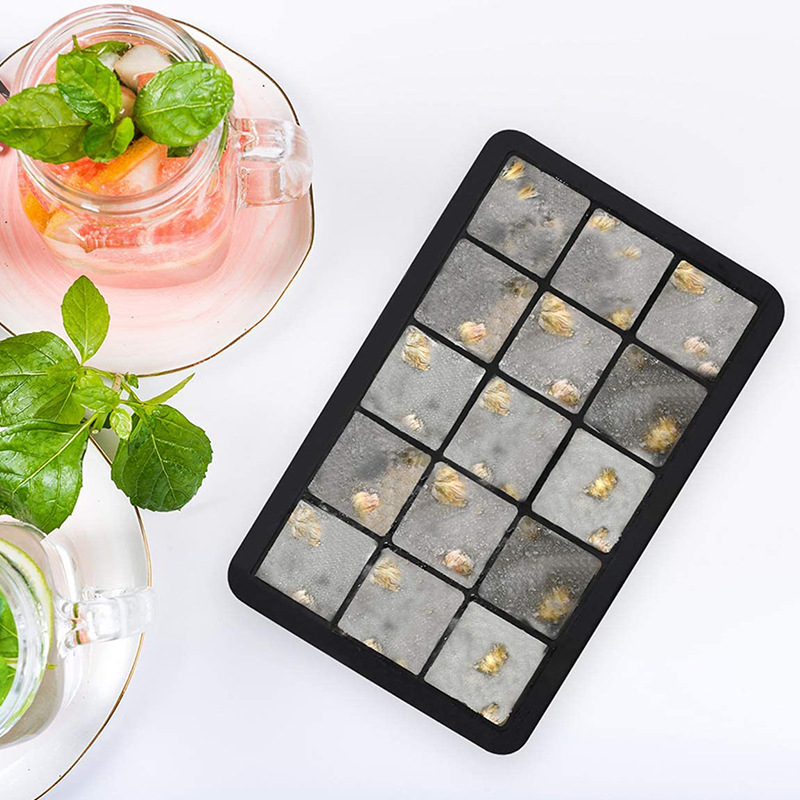 15 Сетка Moule глас пищевой силикон виски cubetray чайник блоки пресс-формы с крышкой Силиконовый поднос кубика льда прессформы