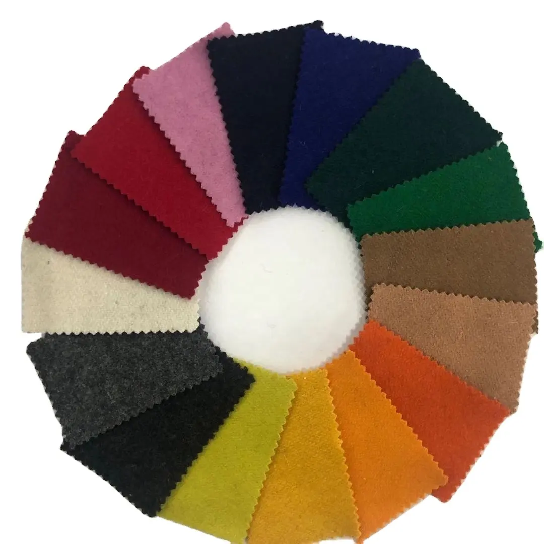 600g/m 400gsm 60%Wool 40%Viscose woolen cloth fabric plain Melton Fabric