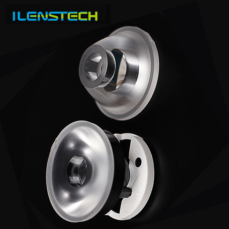 Bowl shape led optical cob lens focusing led lens 36mm diameter 24deg acrylic for surgical microscope