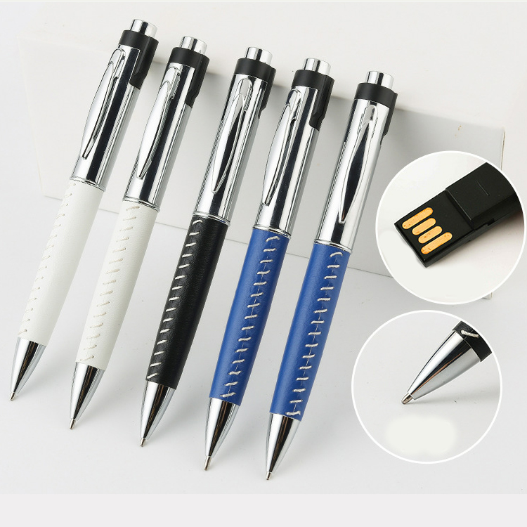 Flash Drive 8G16G48G usb custom pens with logo Metal Ball Pen