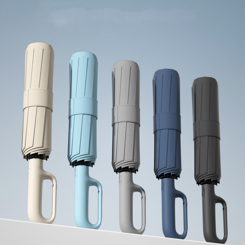 Travel Automatic 3 Folding Umbrella Lightweight Durable Multi-functional for both rain and sun protection Highly practical