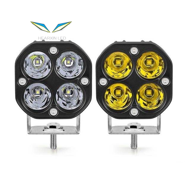 3 дюйма мини светодиодный рабочий свет квадратный 40W фары для автомобиля желтый белый Светодиодный прожектор 12V 24V Jeep противотуманных фар для Лада грузовик 4X4 4WD автомобильные аксессуары