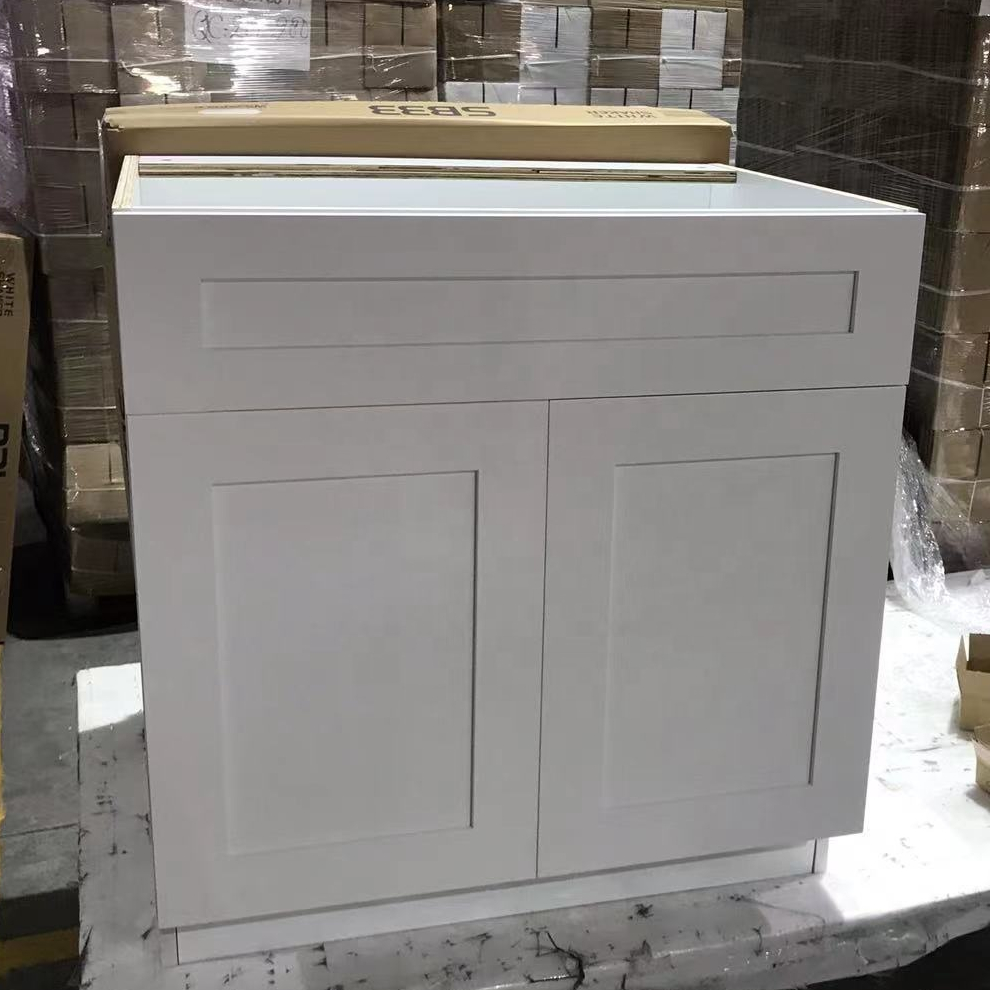 Unfinished Solid Wood Kitchen Cabinets High Quality From Vietnam Factory