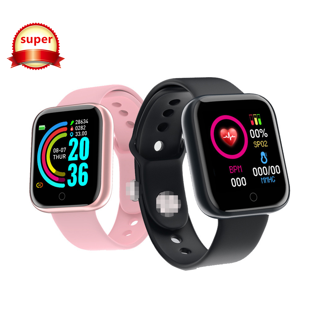 Бесплатная доставка для Apple Smart Watch D20s Macaron D20 Смарт-часы Y68 спортивный фитнес-браслет монитор кровяного давления и пульса