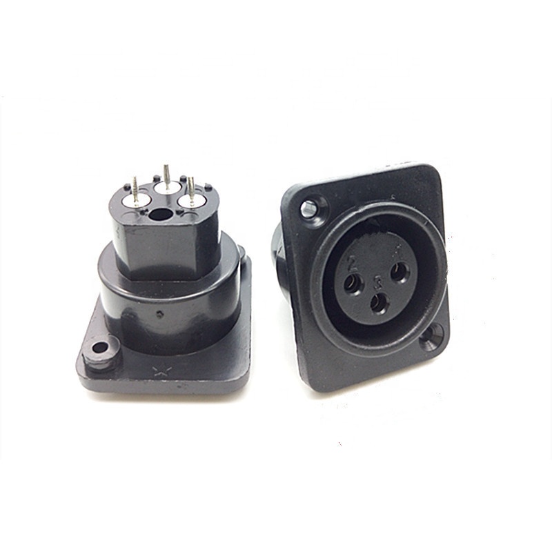 XLR Джек муфтовый стыковочный переводник 3 Pin Аудио Студийный разъем пластик