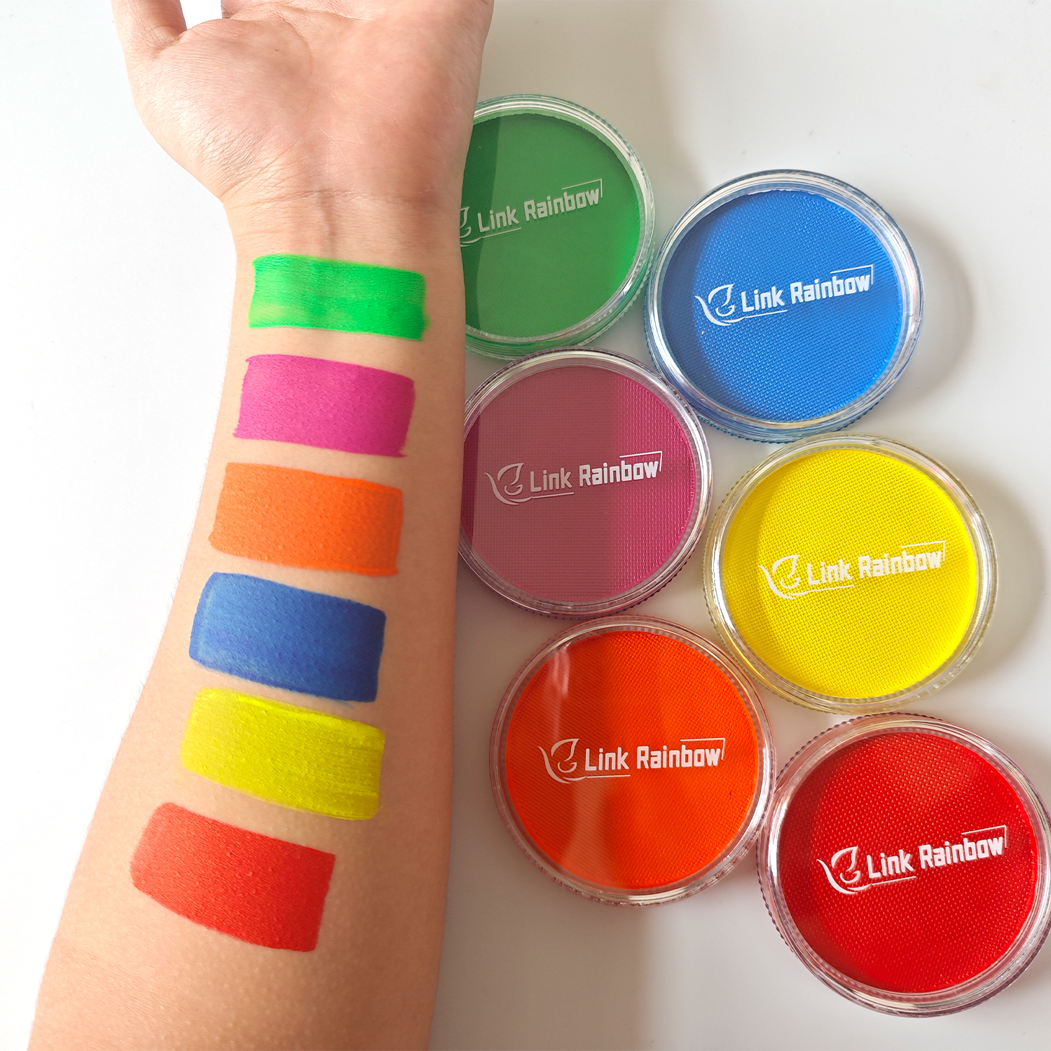 Professional Single Cake Colors Cosmetic Grade Water Activated Face Paint With Glitter Use for Body