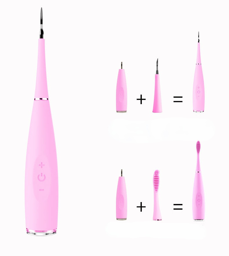 Electric Sonic Dental Calculus Plaque Remover Tool Kit Tooth Scraper Tartar Removal Cleaner