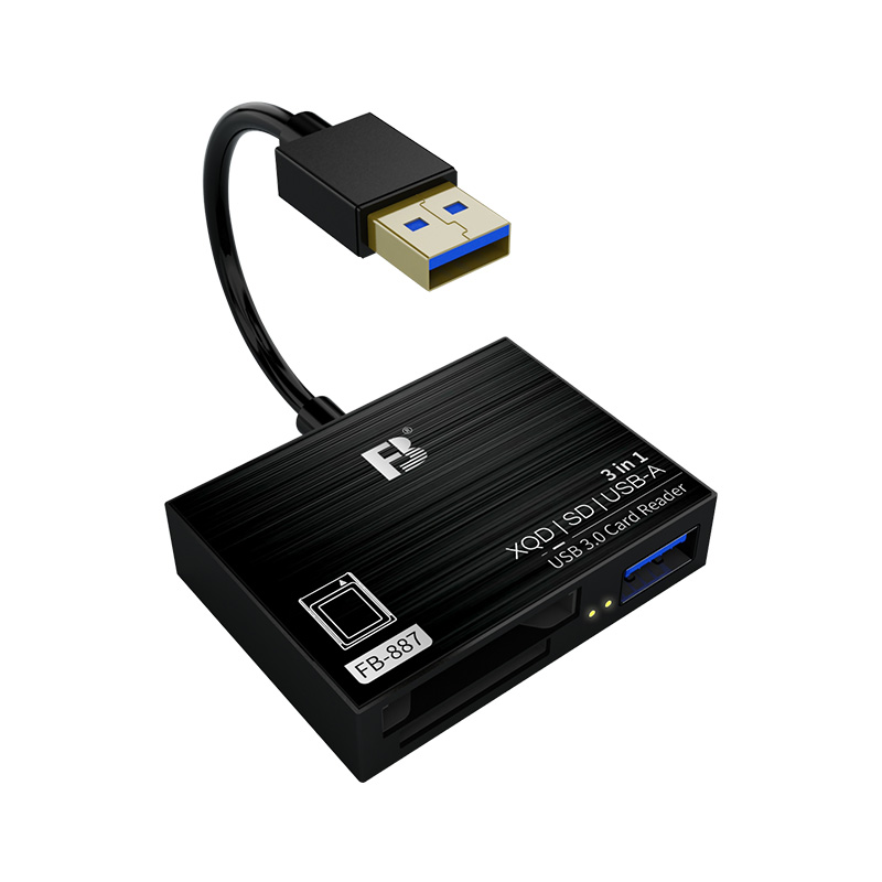 FB-887 быстрая XQD карты SD карты и U диск 3 в 1 USB3.0 устройство чтения карт памяти