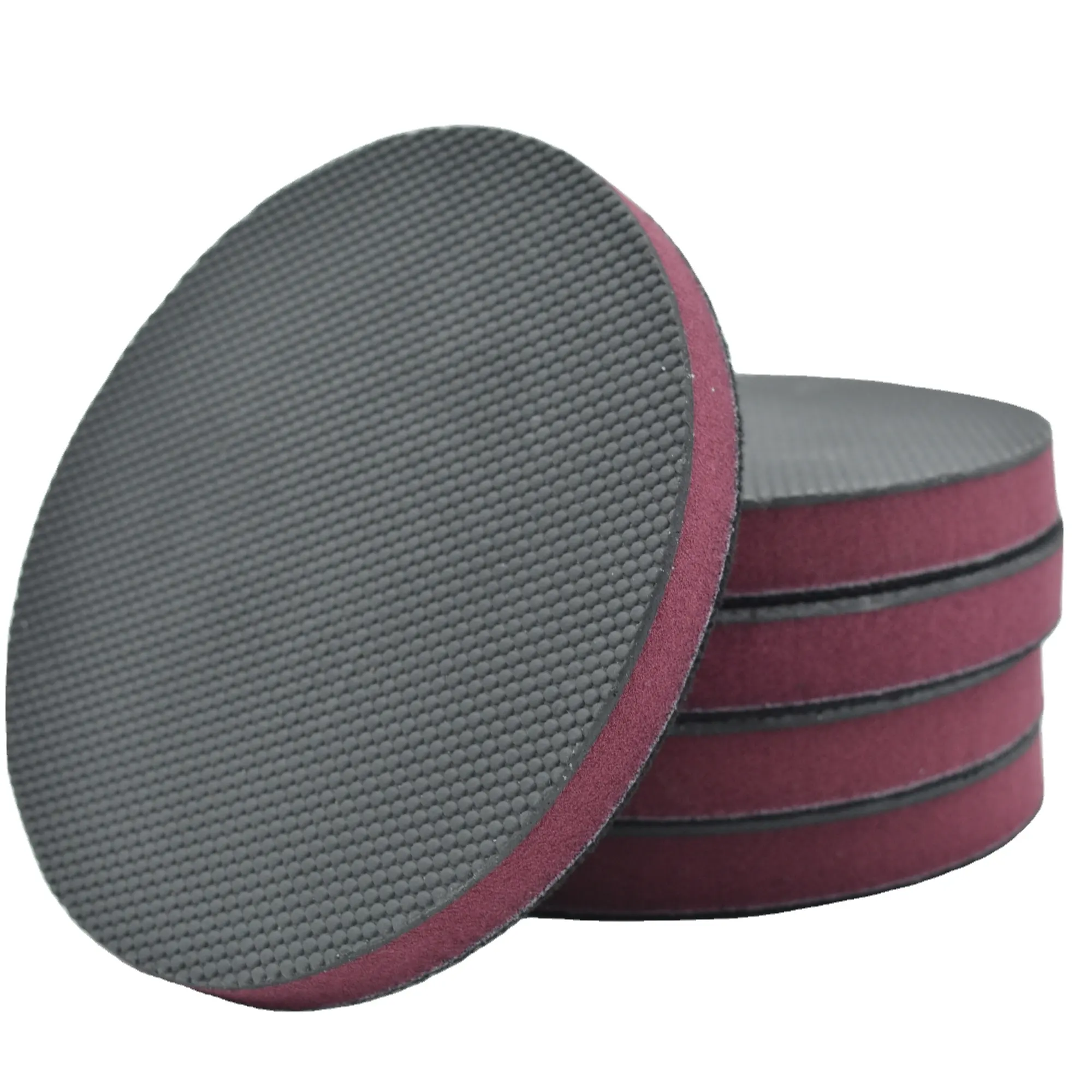 High-Efficiency Maroon+black 80g 6inch Round Clay Foam Pad For Auto Beauty