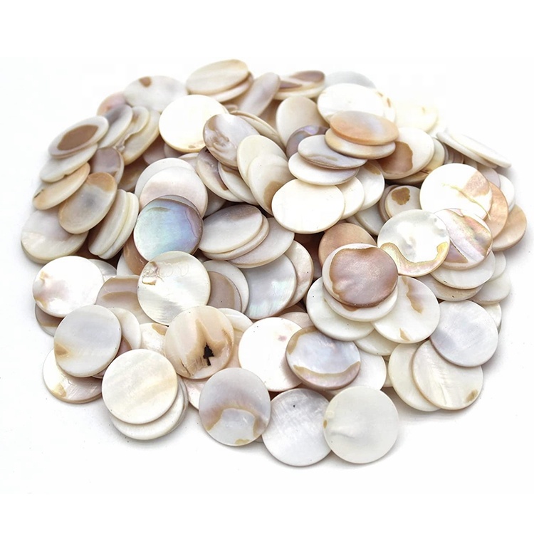 Round of Bulk Natural Mother of Pearl Mosaic Tiles for Home Decoration and Handmade Crafts Diameter 0.8"