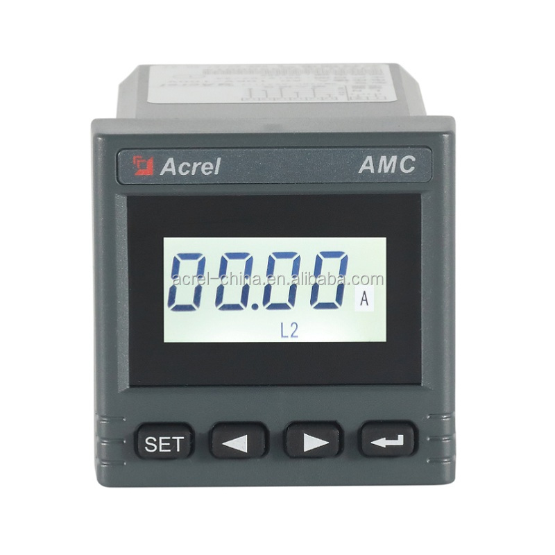 Acrel Однофазный LCD измеритель величины тока AMC48L-AI/C цифровой панели амперметр 48*48 мм Цифровой усилитель с RS485 modbus