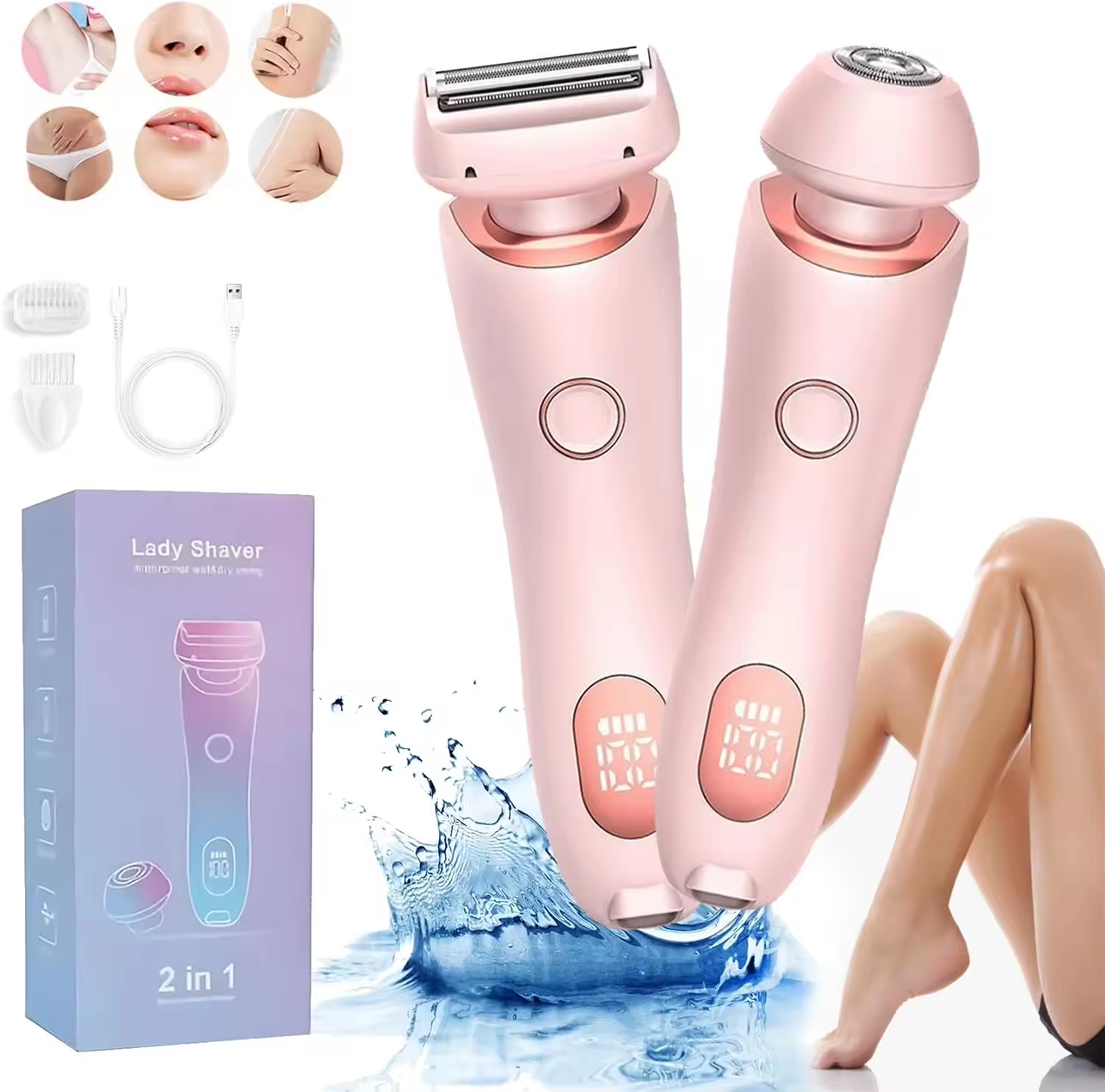 In Stock Personal Care Bikini Shaver And Trimmer Hair Removal Shaving Smooth Electric Shaver For Women For Intimate Ladies