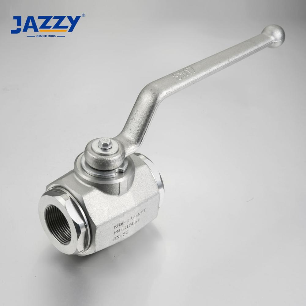 JAZZY нержавеющая сталь SAE/DIN/ISO KHB гидравлический шаровой клапан с монтажным отверстием