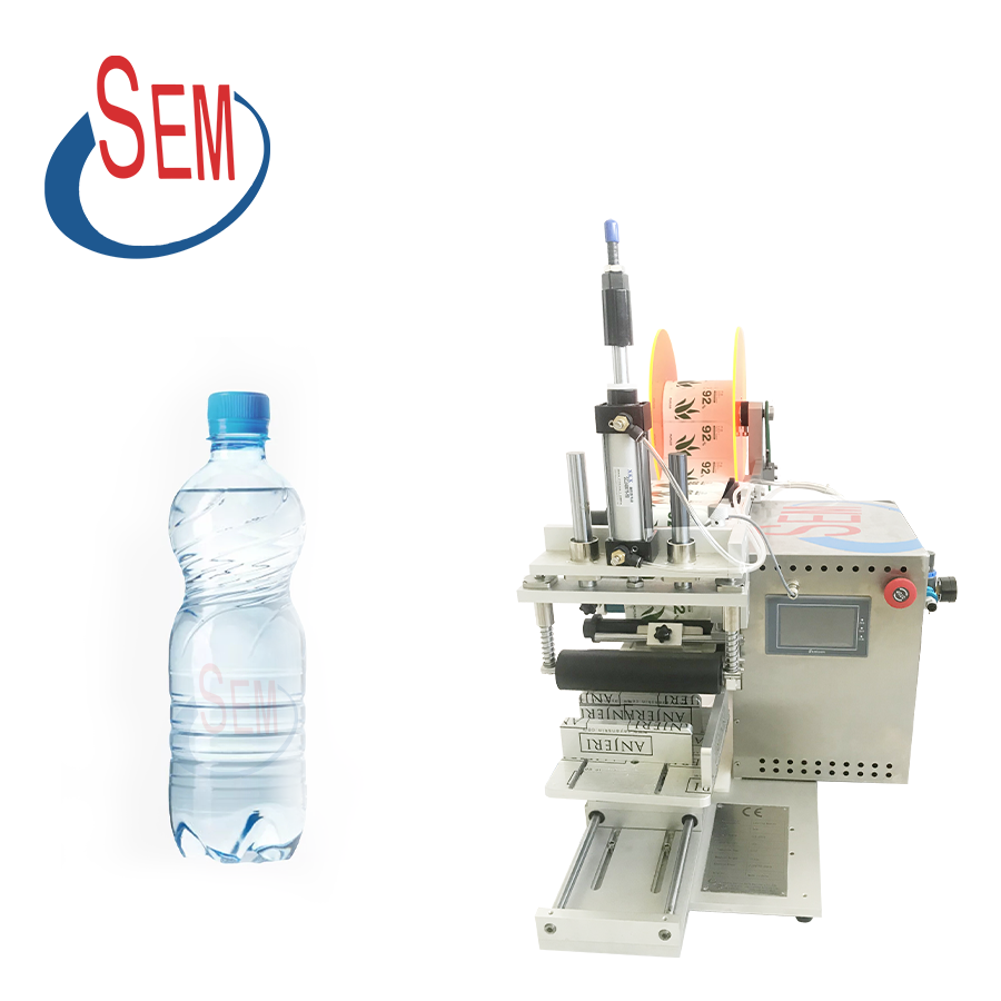 Semi-Automatic Wet Glue Labeling Machine round bottle lChina supplier