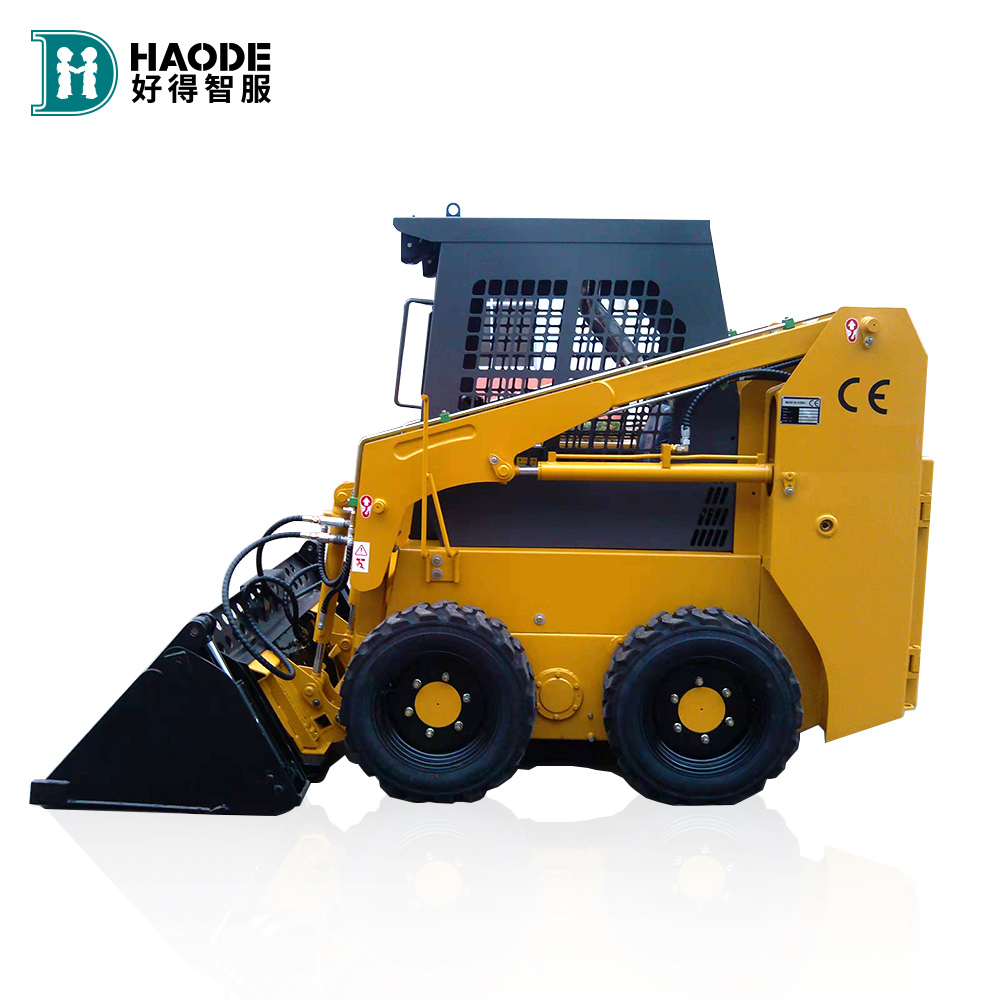 HAODE 2022, первый продукт, маленький погрузчик с бортовым поворотом, фронтальный погрузчик с ведром, мини-погрузчик с бортовым поворотом, крепление, мини-погрузчик с бортовым поворотом