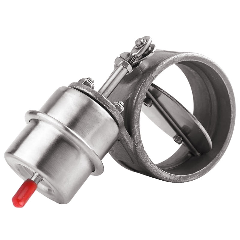 2.5in 63mm Car Exhaust Control Valve Boost Vacuum Activated Exhaust Cutout/Dump Air Vent Outlet Fit for E30 Silver