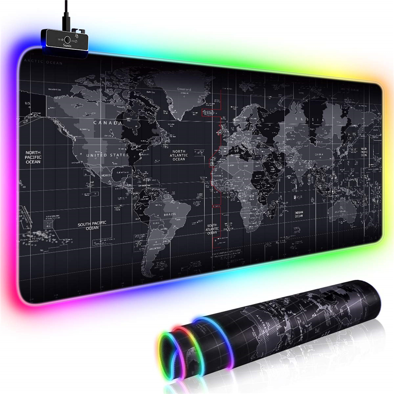 Коврик для мыши RGB с зарубежного склада на заказ удлиненный резиновый игровой коврик для клавиатуры персонализированный компьютерный коврик ergonomische muismat xxl