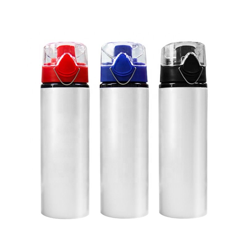 750ml Aluminum Sublimation Water Bottles With Pop Lid Sports Water Bottles Sublimation Blanks