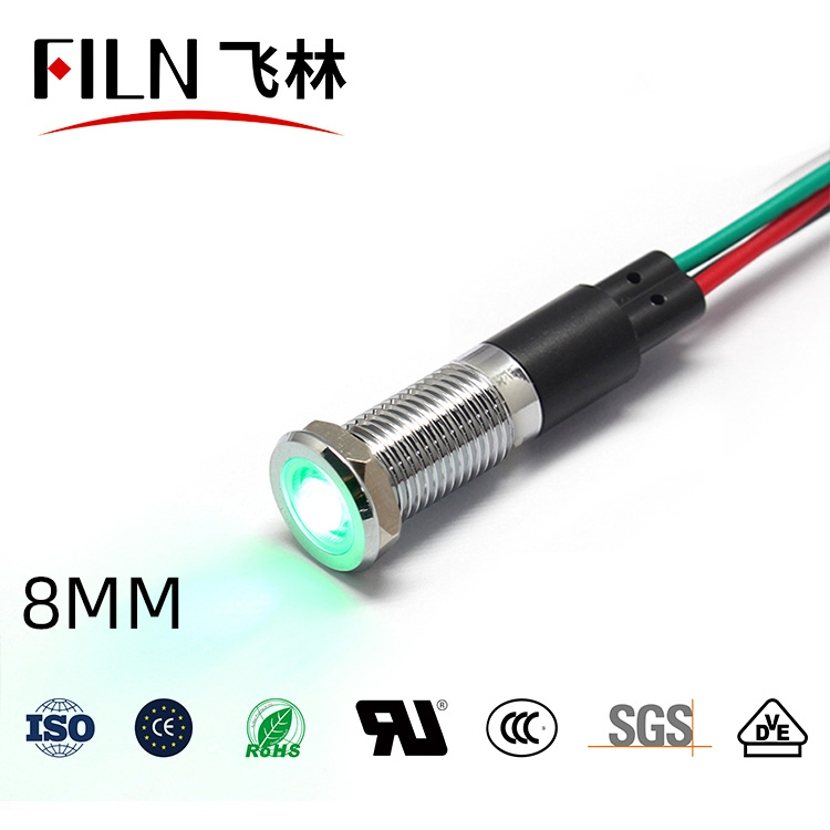 8 мм двойной цвет RG LED bi Цвет обе стороны 12v 24v 220v 6v 3В 110v Индикатор сигнальная лампа poilt предупредительный световой сигнал