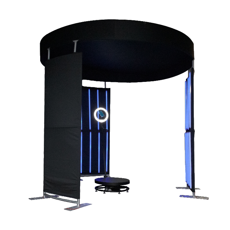 8ft 10ft 360 Photo Booth LED Light Background Photography Enclosure Backdrop