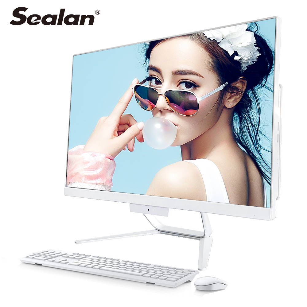 SEALAN 21,5 23,8 дюймовый HD сенсорный экран, настольный процессор i3 i5 i7 ОЗУ 4g 8g ssd 120g 240g с камерой, моноблочный ПК