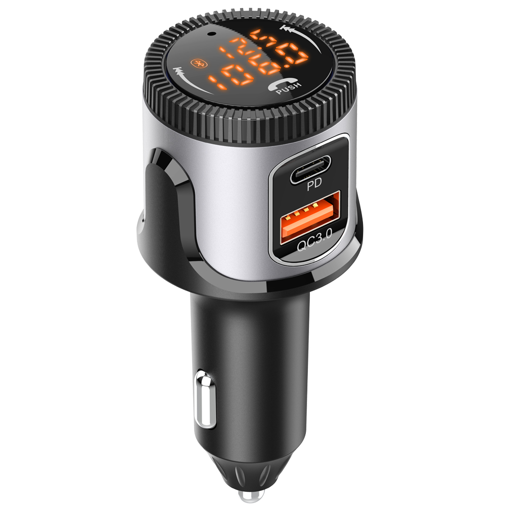 BC72 Car Charger Bluetooth Mp3 Player Fm Transmitter With Bluetooth Support Siri Google Voice Assistant