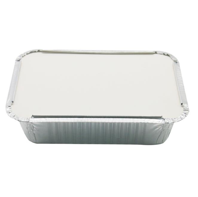 Food Grade Aluminium Foil Food Baking Tray With Paper Lid Rectangular Aluminium Foil Baking Container