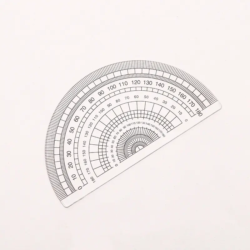 Students use a ruler protractor to draw and measure a semicircle