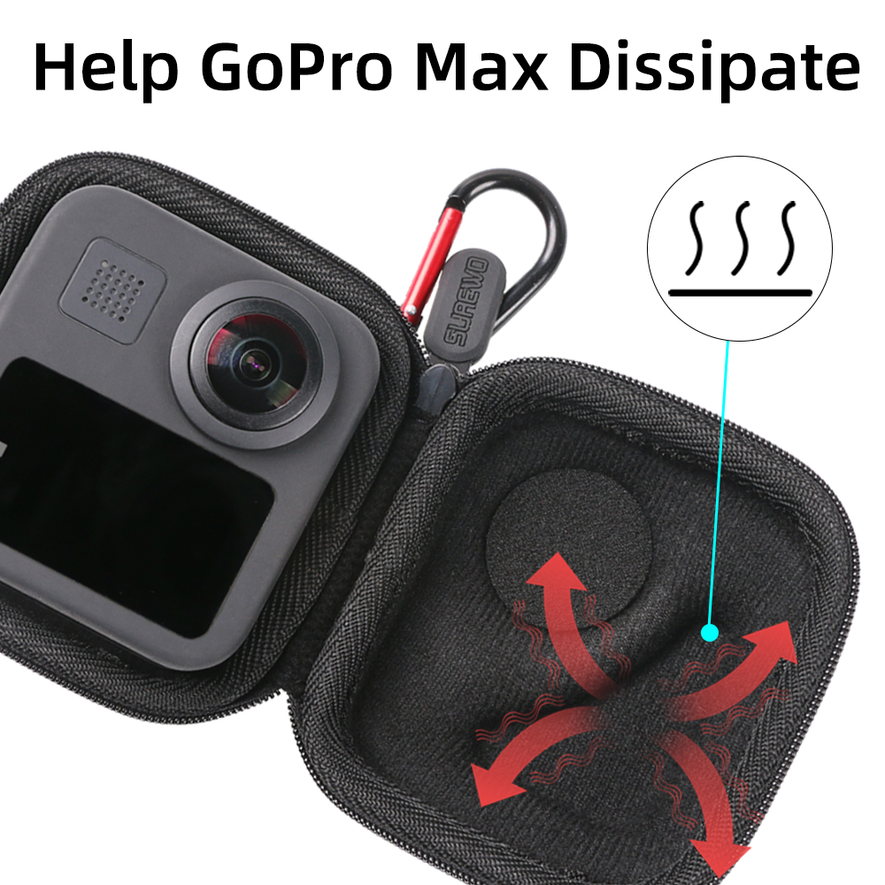 SUREWO GoPro аксессуары Защитная сумка для хранения с поверхностью-водонепроницаемый для gopro MAX Action Camera