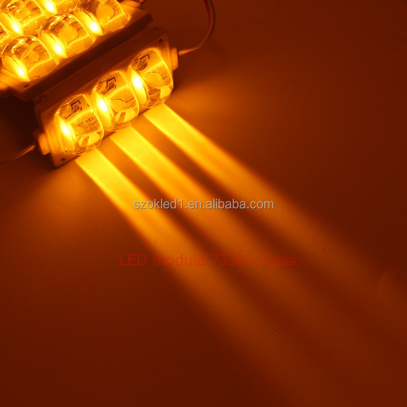 2021 Factory 3W Yellow Amber Fender lights, Led module 12V SMD3030 3leds 3W 7338 Car side lights led module