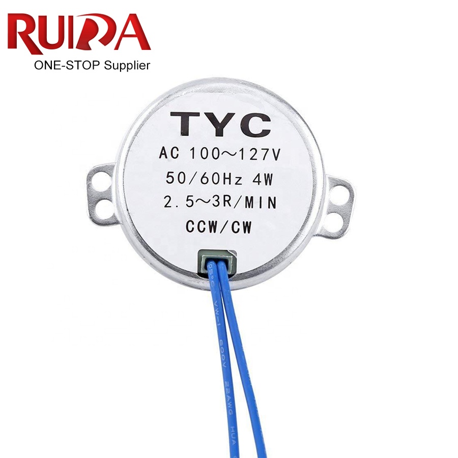 Хорошее качество TYC-50 AC магнит синхронный мотор поворотный мотор 100V-127VAC 50/60 Гц 4 Вт 2,5-3 об./мин. CCW/CW