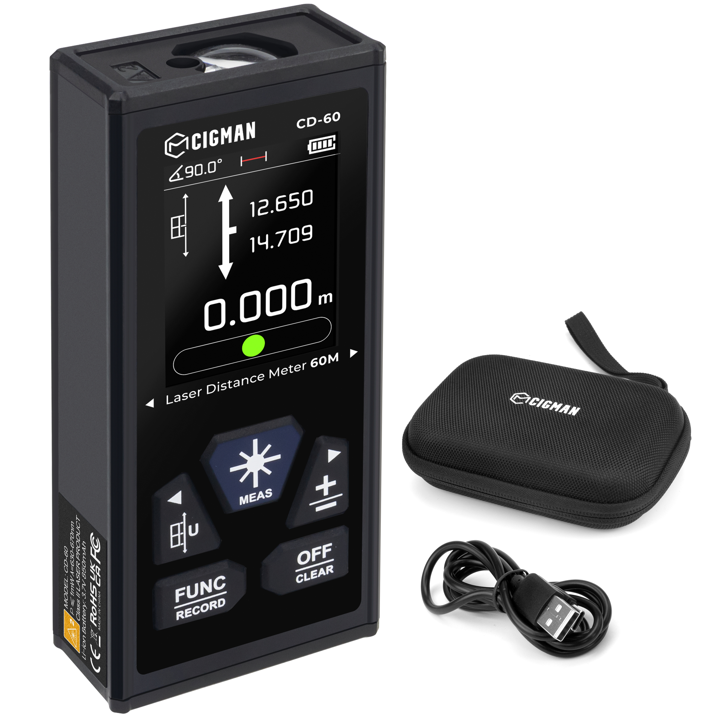CIGMAN CD-60 датчик расстояния цифровой измеритель расстояния охотничий дальномер Высокоточный измерительный дальномер лазерный дальномер