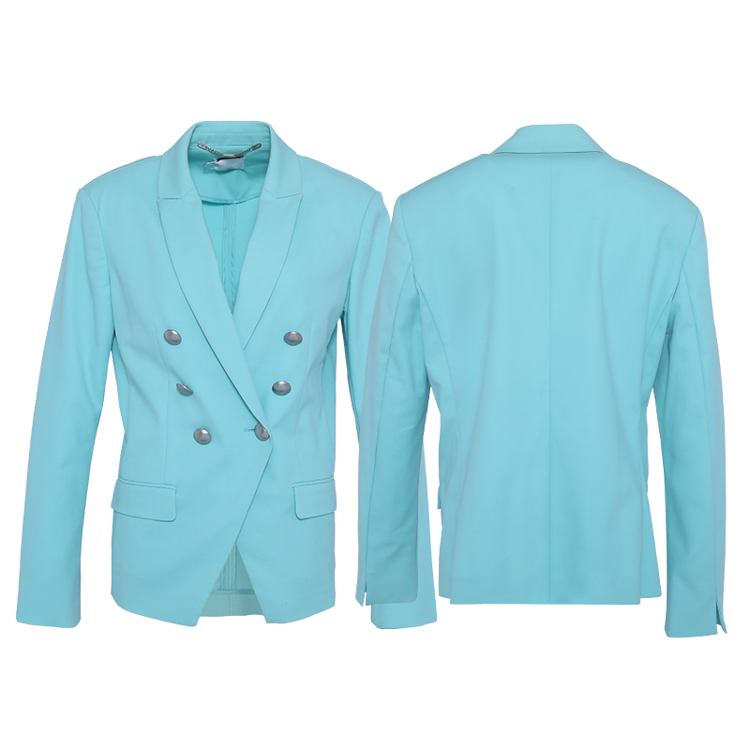 Huiquan lcontemporary new arrival women peak lapel ladies casual suit jacket with functional sleeve vent design