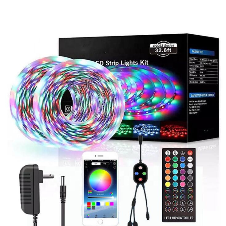SMD 5050 RGB линейные гирлянды с btcontroller IP65LED полос света изменение цвета световая полоса 5 м/16.4ft 10 м/32.8ft