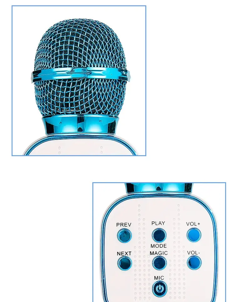 Portable Handheld Children Karaoke Microphone Kids Wireless Bluetooths Singing Microphones With Speaker