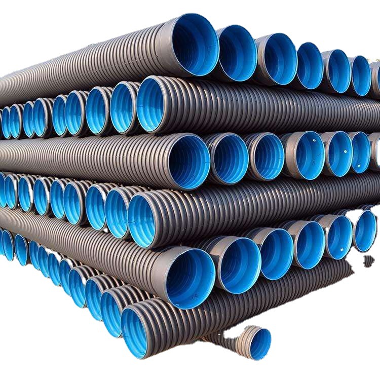 Wall Water PE Drainage HDPE Corrugated Pipes corrugated white drain pipe