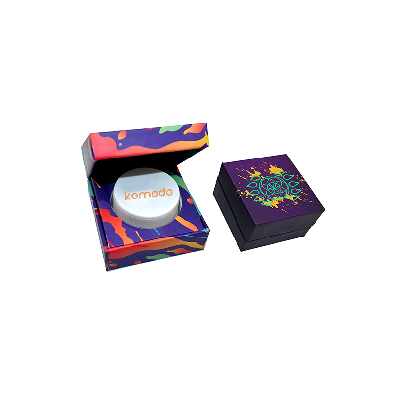 Custom print Wax Container Glass Bottle Jar Showcase Paper Boxes with Foam Insert Cream Packing Boxes