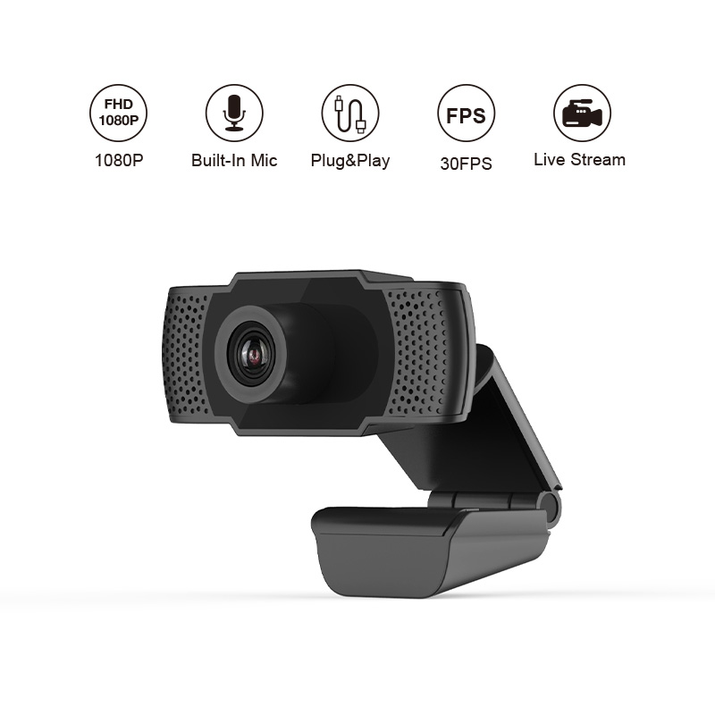 Factory Cheapest webcam for laptop webcam with microphone 1080p Full HD compatible with Youtube Facebook Zoom