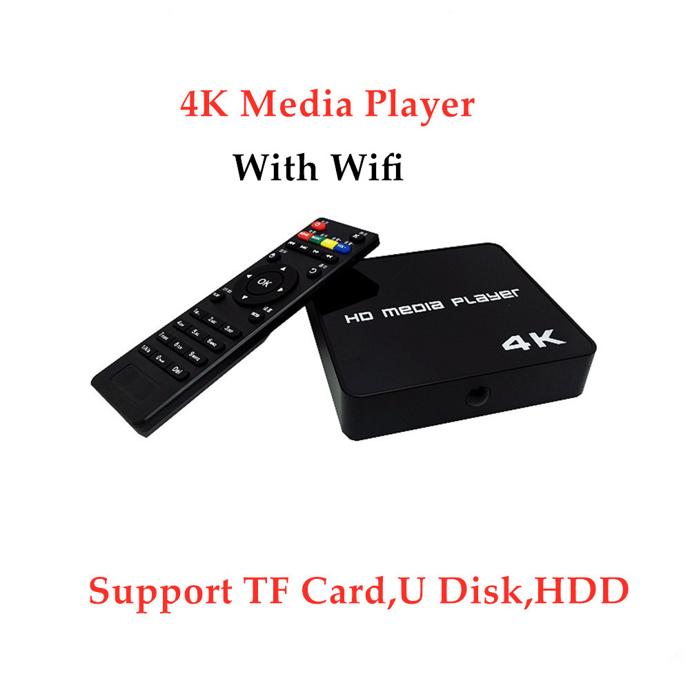 Новый медиа-плеер Autoplay Full HD 4K с поддержкой USB-диска, TF-карты, HDD, мультимедиа 2K 1080P, видео, MP3, PPT, MP4, AD, ТВ-приставка с поддержкой Wi-Fi