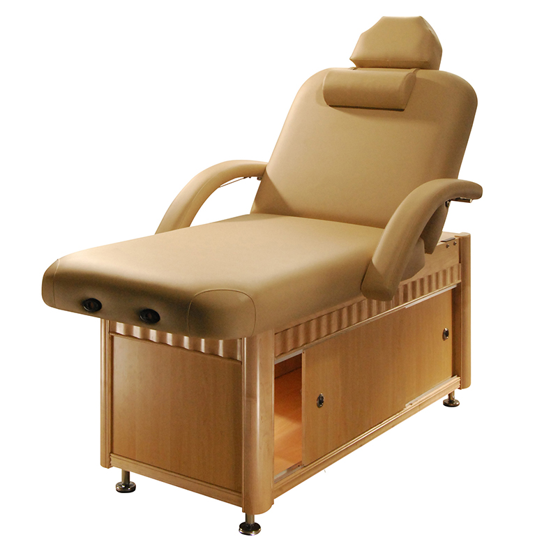 Wholesale Factory HQ Electric Height Adjustment Mechanism Multifunctional Texture Bed with Storage Massage Treatment Table