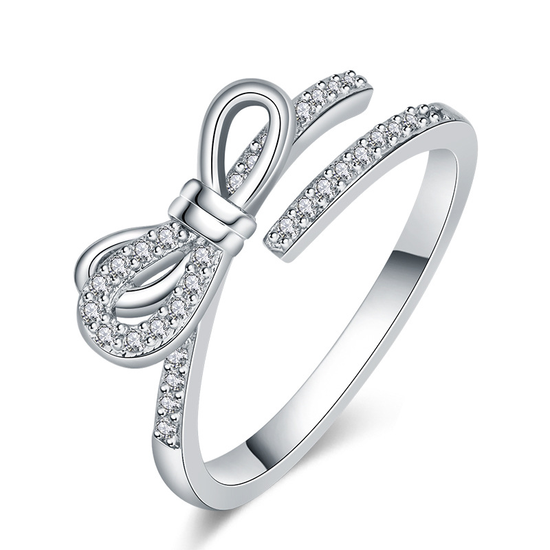 Silver Simplicity Party Rings New Fashion Creative Hollow Butterfly Wings Jewelry Gifts for Women
