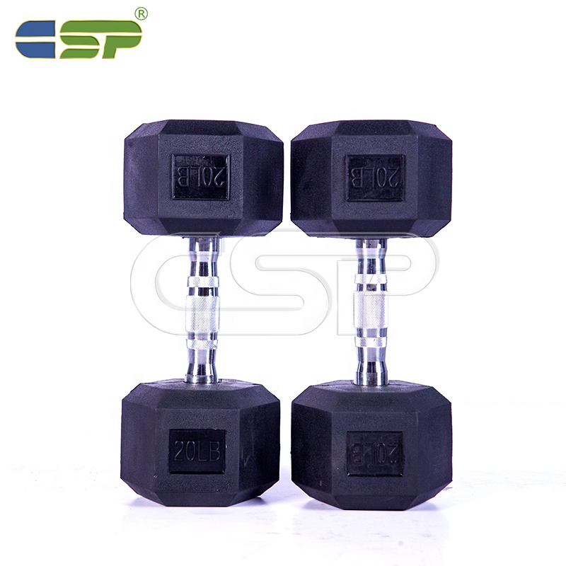 10 кг резиновый шестигранный гантель для тренажерного зала cross fit